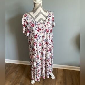 Lucky Brand Floral Print Short Sleeve Dress